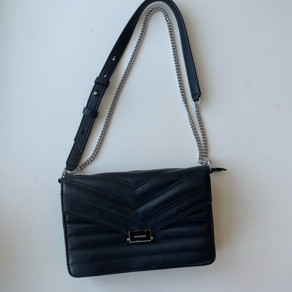 All Saints Justine quilted crossbody bag